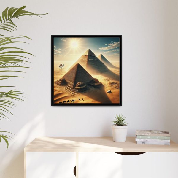 16283106856833268353_2048.jpeg Pyramids in Sunset Framed Canvas