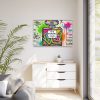 Graffiti-Style Artwork of Chanel No. 5 Perfume Bottle Framed Canvas