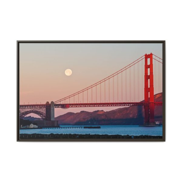 16408071947728102031_2048.jpeg Full Moon Over Golden Gate Bridge Framed Canvas