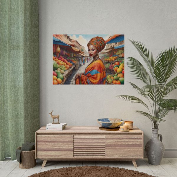 Marketplace With Fruit Stalls I Poster