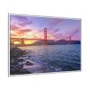 Sunset Over Golden Gate Bridge Framed Canvas