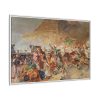 Battle Pyramids Framed Canvas