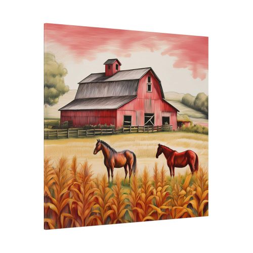16640281804212223630_2048.jpeg Farm Barn With Horse Standard Canvas