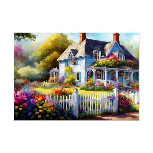 16686027622378082755_2048.jpeg Cottage With Flower Garden Poster