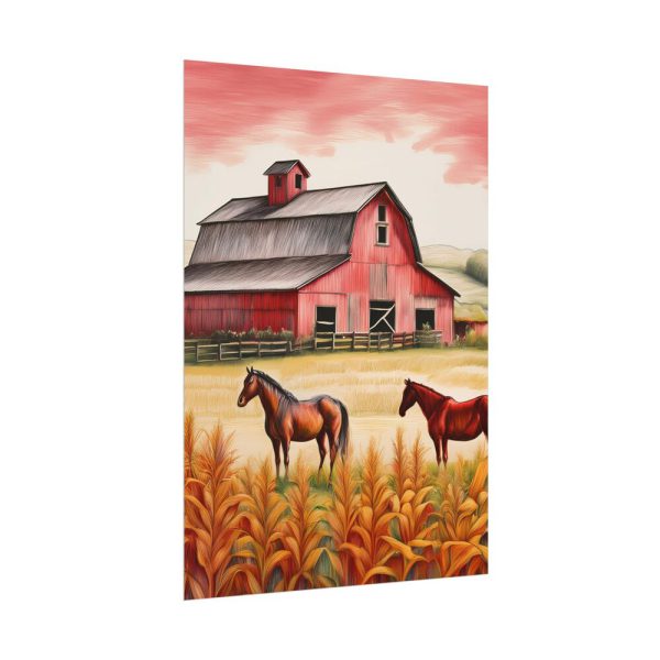 16712013853667115884_2048.jpeg Farm Barn With Horse Poster