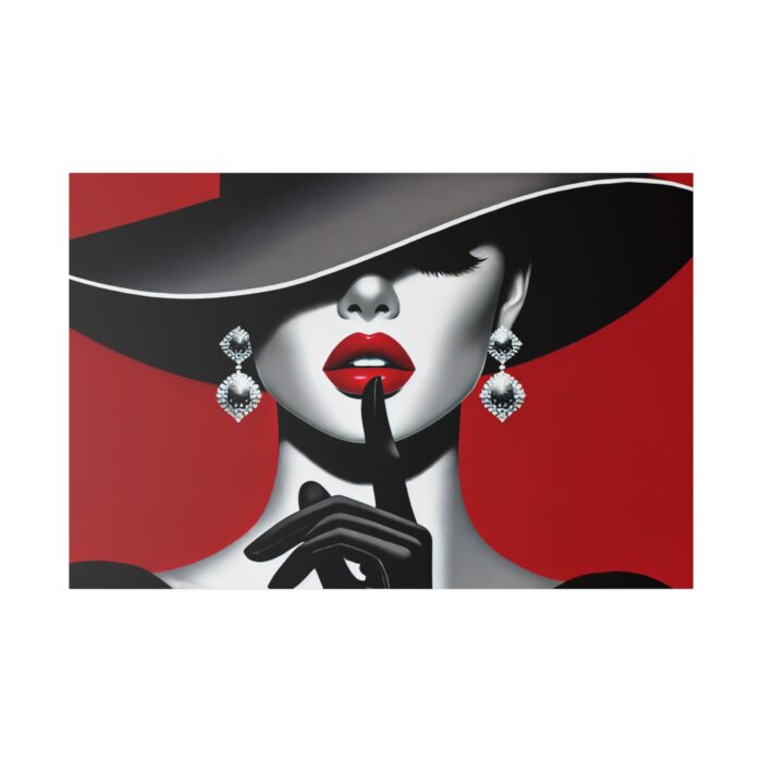 The woman With Large Black Hat Standard Canvas - Image 2