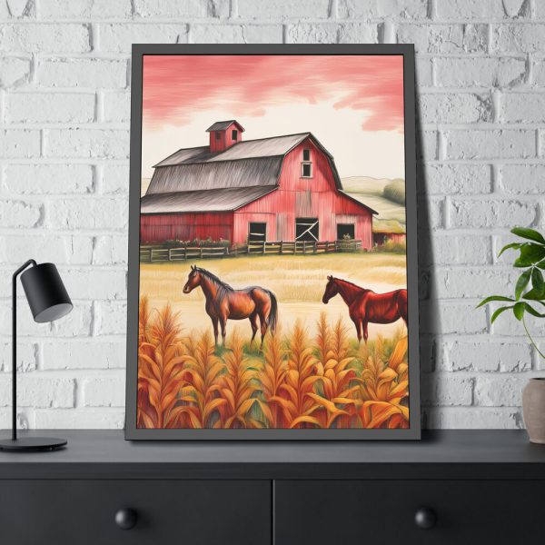 16942398988695565249_2048-1.jpeg Farm Barn With Horse Framed Poster