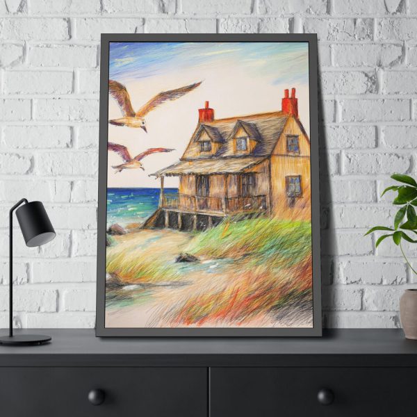 16994647302518960815_2048-1.jpeg Summer Seaside Cottage Framed Poster