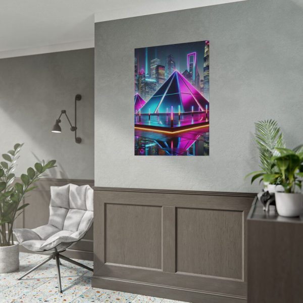 17011202947079205237_2048.jpeg Pyramids Illuminated by Neon Lights Poster