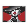 17062746647622328889_2048.jpeg The woman With Large Black Hat Framed Poster