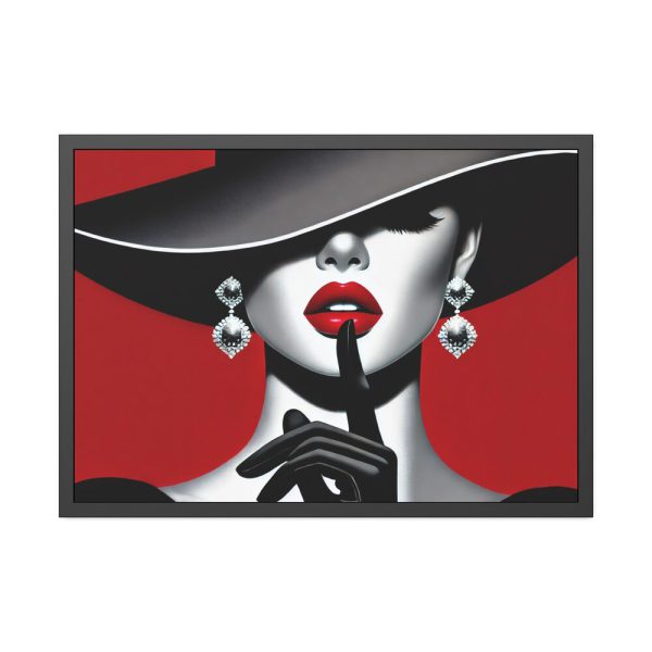 17062746647622328889_2048.jpeg The woman With Large Black Hat Framed Poster