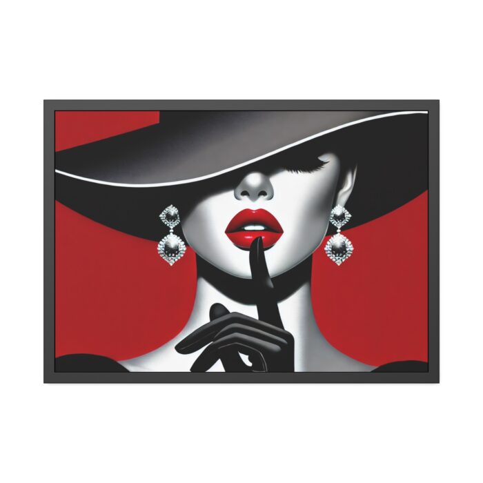 The woman With Large Black Hat Framed Poster - Image 1