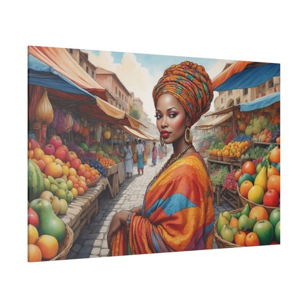 17066863471949593506_2048.jpeg Marketplace With Fruit Stalls I Standard Canvas