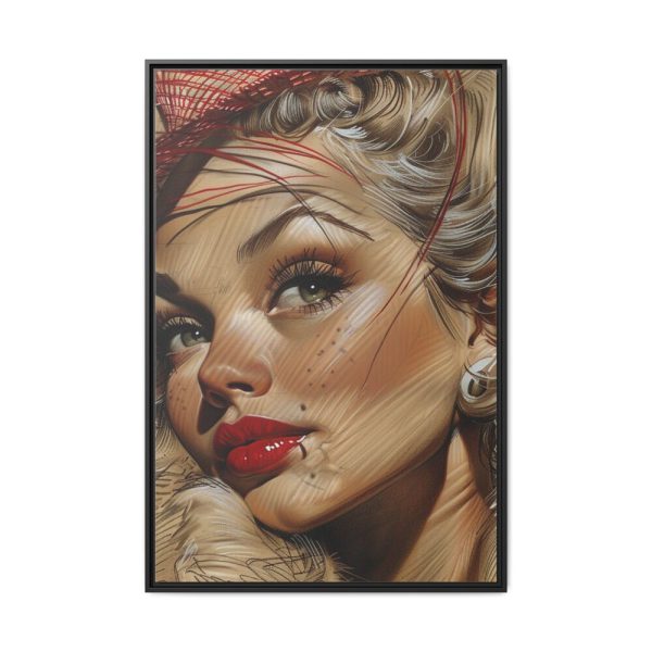 17305652401940930818_2048.jpeg Vintage Glamor Portrait Framed Canvas