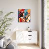 17334629337046236934_2048.jpeg Beautiful Black Woman Jazz Musician Framed Canvas