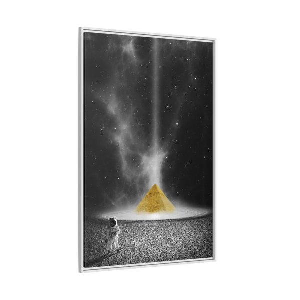 17349446543038924556_2048.jpeg Astronaut Space Pyramid Universe Framed Canvas