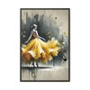 1739406125062680280_2048.jpeg Graceful Woman in Bright Yellow Dress Framed Canvas