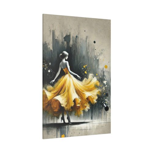 17399129488595921146_2048.jpeg Graceful Woman in Bright Yellow Dress Standard Canvas