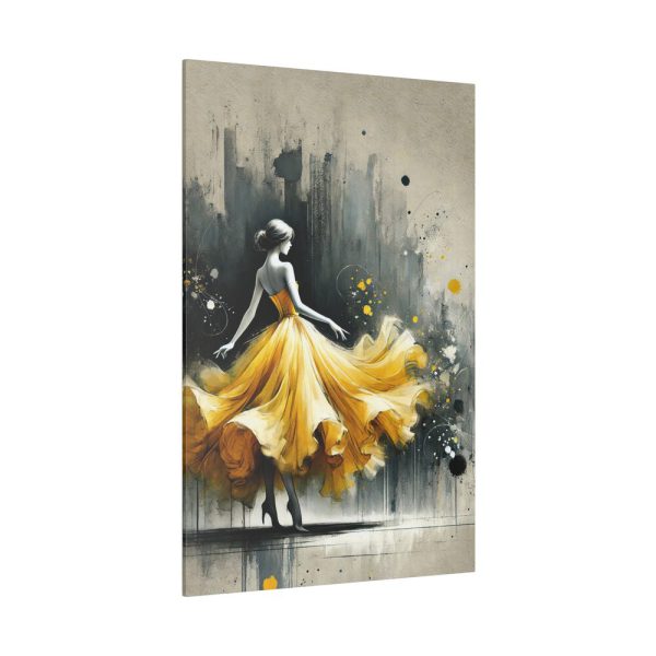 17399129488595921146_2048.jpeg Graceful Woman in Bright Yellow Dress Standard Canvas