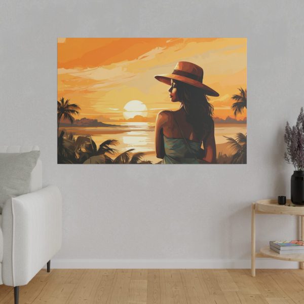 1741126430393726399_2048.jpeg Beautiful Vintage Woman Beach Art Standard Canvas