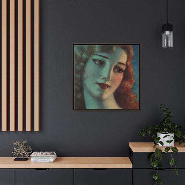 17437019990628131433_2048.jpeg Head of Girl With Long Blonde Hair Framed Canvas