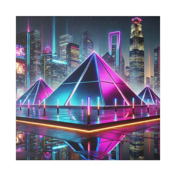17460164754461786875_2048.jpeg Pyramids Illuminated by Neon Lights Standard Canvas