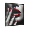 17475698756488243673_2048.jpeg High-Contrast Close-Up of Woman's Face Framed Canvas