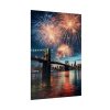 Brooklyn Bridge NYC Fireworks Poster