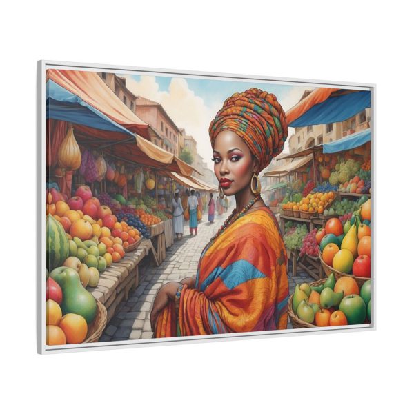 Marketplace With Fruit Stalls I Framed Canvas