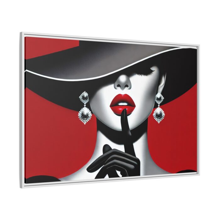 The woman With Large Black Hat Framed Canvas - Image 9