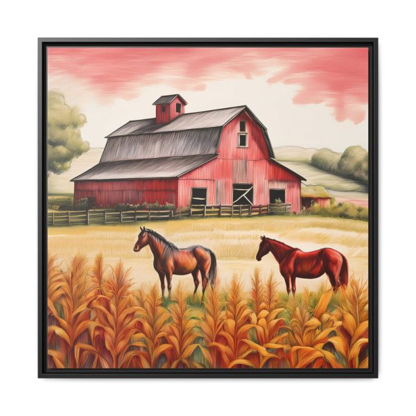 17829619773705889646_2048.jpeg Farm Barn With Horse Framed Canvas