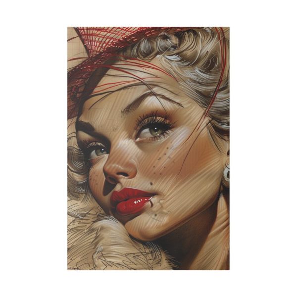 Vintage Glamor Portrait Standard Canvas
