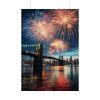 Brooklyn Bridge NYC Fireworks Poster