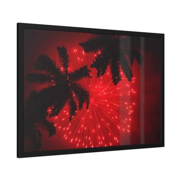 17884642714946062263_2048.jpeg Firework Show Tropical New Year Framed Poster
