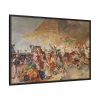 Battle Pyramids Framed Canvas