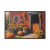 18040412737591471997_2048.jpeg Barn Pumpkin Flowers Autumn Framed Canvas