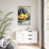 18049220155535228603_2048.jpeg Graceful Woman in Bright Yellow Dress Framed Canvas