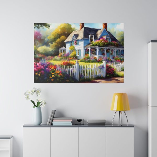 18087112655872447501_2048.jpeg Cottage With Flower Garden Standard Canvas