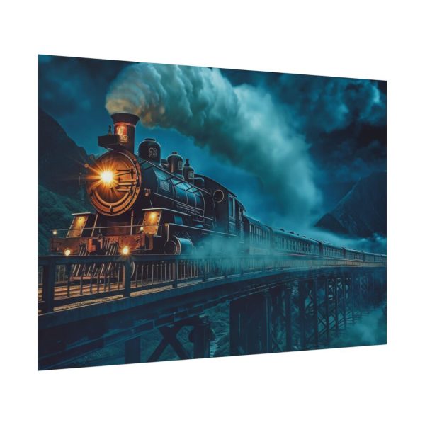 18131849659549735973_2048.jpeg Steam Locomotive On A Bridge Poster