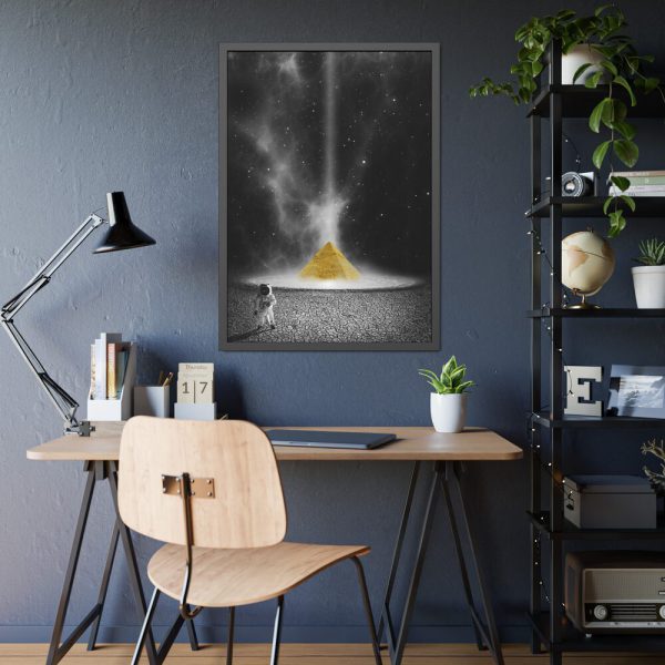 18231442069830768848_2048-1.jpeg Astronaut Space Pyramid Universe Framed Poster