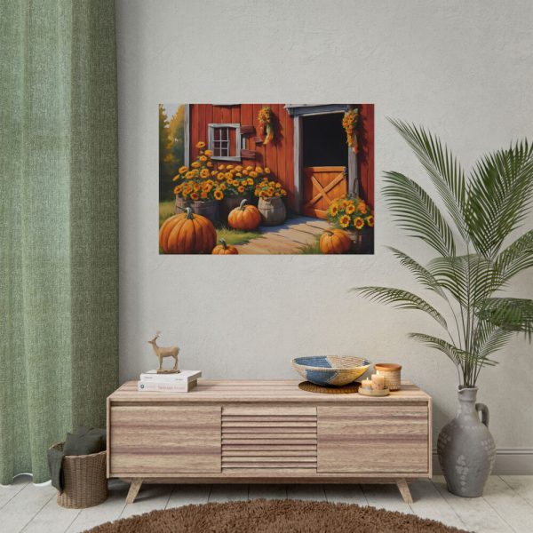 18281697698655143023_2048.jpeg Barn Pumpkin Flowers Autumn Poster