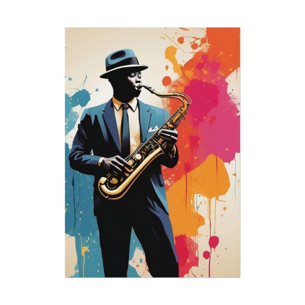 18362989192972859292_2048.jpeg Abstract Saxophone Jazz Player Art Poster