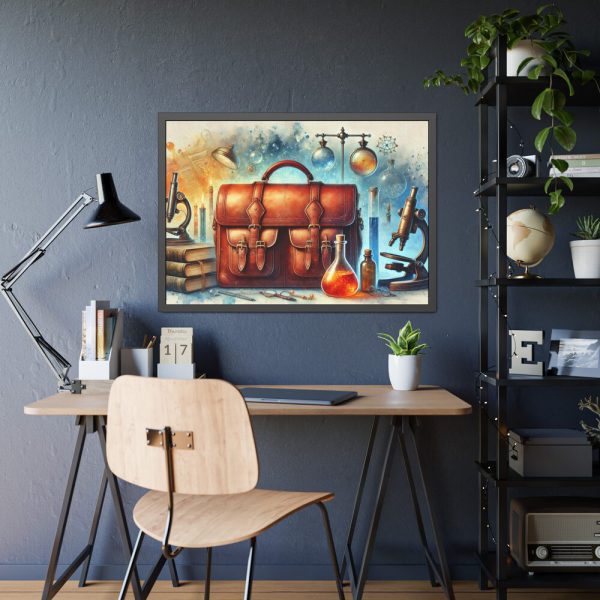 18368440124309145458_2048.jpeg Illustration of Large Leather Bag Framed Poster