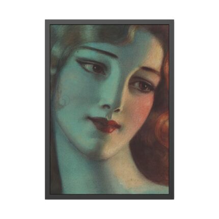 Head of Girl With Long Blonde Hair Framed Poster