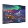 1970990337299010002_2048.jpeg Cottage In Winter With Northern Lights Standard Canvas
