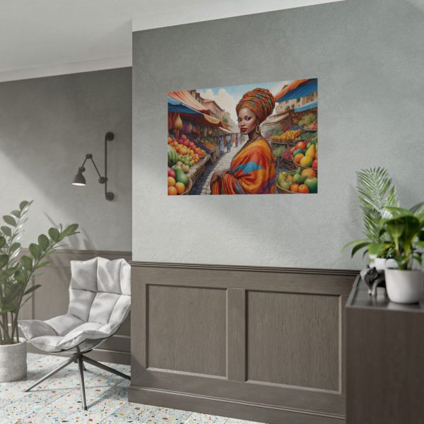 Marketplace With Fruit Stalls I Poster