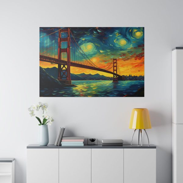 Colorful and Dramatic Golden Gate Bridge Standard Canvas
