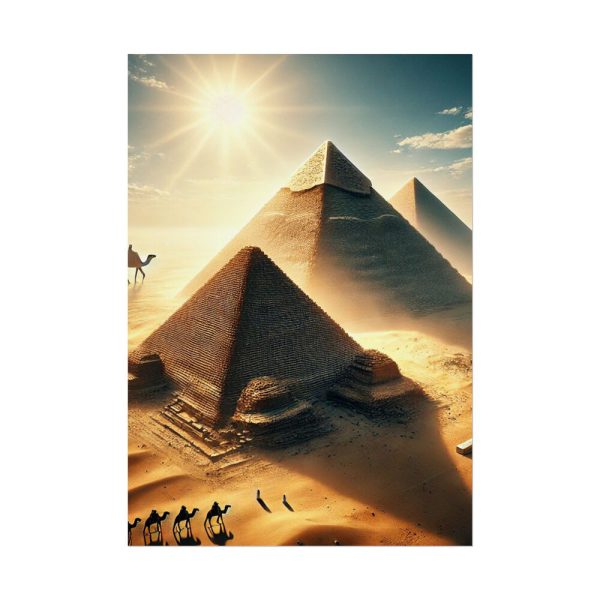 Pyramids in Sunset Poster