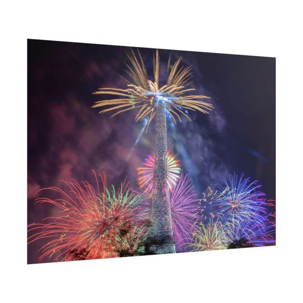 Fireworks at Eiffel Tower Poster