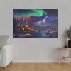2279390637137529102_2048.jpeg Cottage In Winter With Northern Lights Standard Canvas